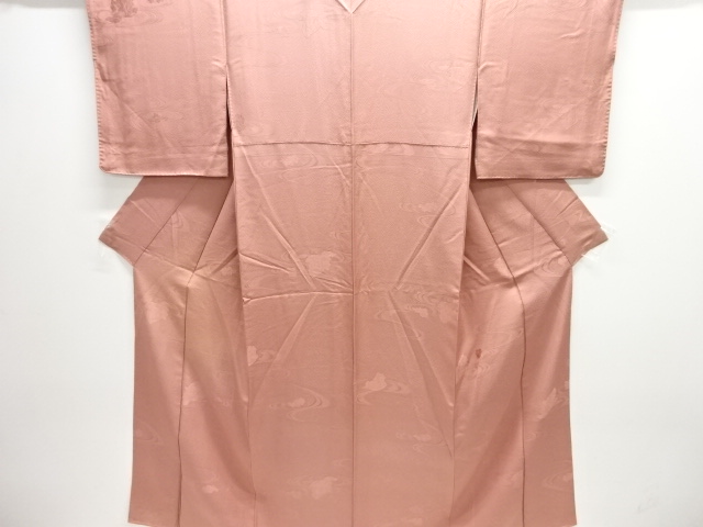 枯山水模様織り出し色無地着物